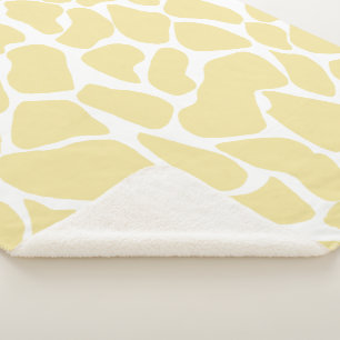 Pastel Yellow Safari Giraffe Nursery  Sherpa Blanket