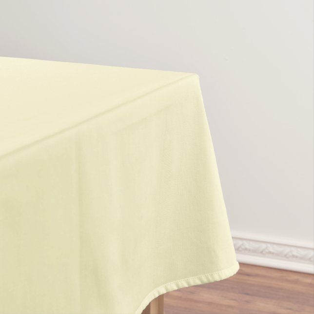 Pastel Yellow Solid Colour | Classic Elegant  Tablecloth (In Situ)