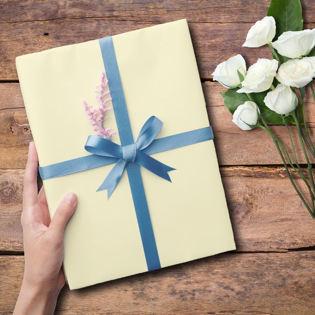 Pastel Yellow Solid Colour | Classic | Elegant Wrapping Paper (Creator Uploaded)