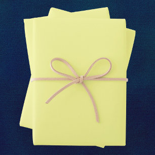Pastel Yellow Solid Colour Wrapping Paper Sheet