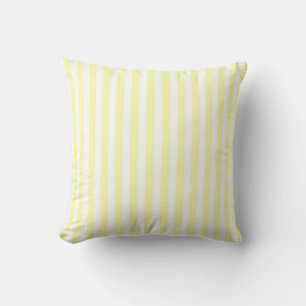 Pastel Yellow Stripe Preppy & Chic Spring Summer Cushion