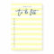 Pastel Yellow & White Stripes Blue To Do List