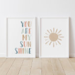 Pastel You Are My Sunshine and Sun Girl Nursery<br><div class="desc">Brighten up your little one's space with this pastel 'You are my sunshine' and sun set of prints.</div>