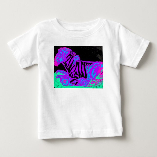 Pastel Zebra Baby T-Shirt (Front)