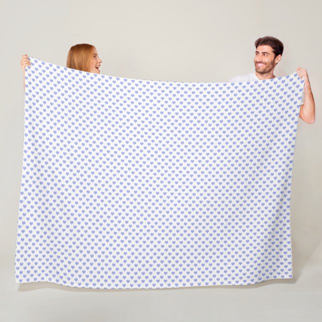 Pastelcore heart pattern fleece blanket (In Situ)