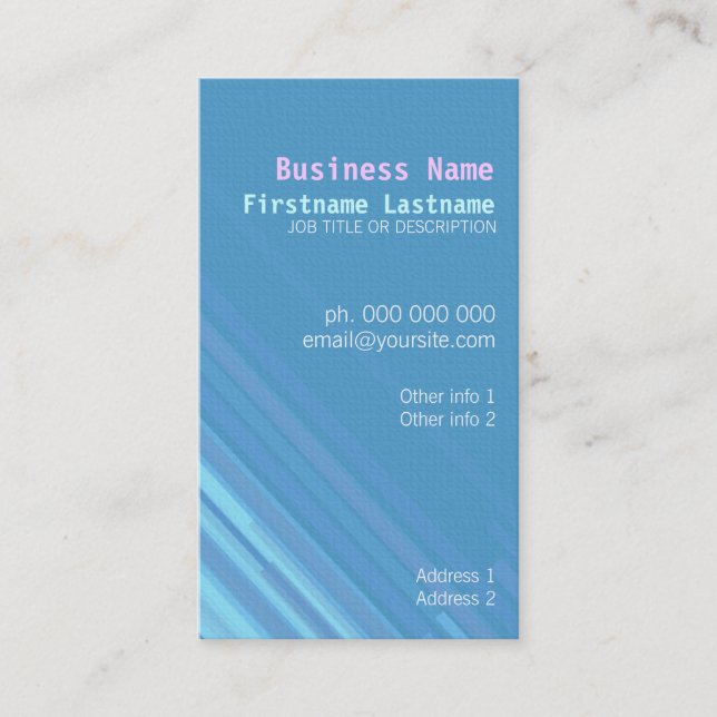 Pasteli Blue Simple Business Card (Front)