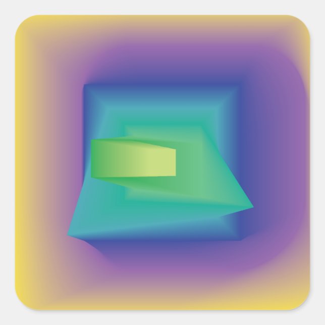 pastell colour square game sticker (Front)