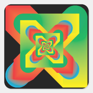 pastell colour square game sticker