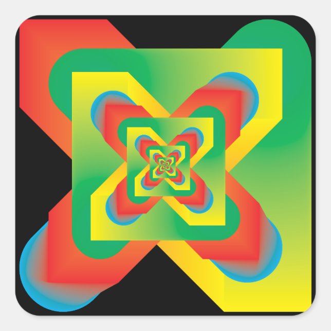pastell colour square game sticker (Front)