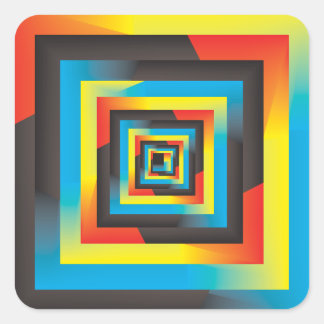 pastell colour square game sticker