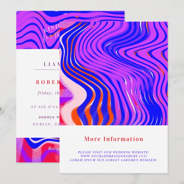 Pastell Minimal Pastel Passion Invitations Linear (Front/Back)