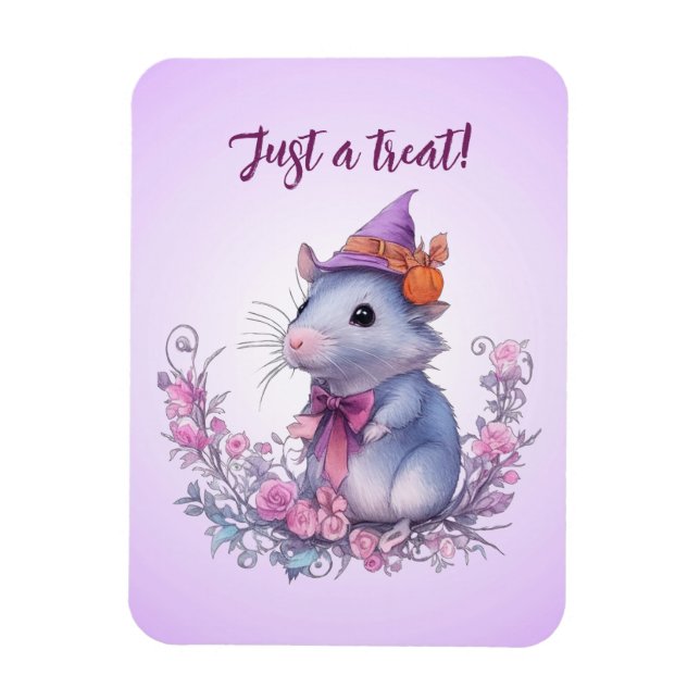 Pastelloween Mouse - Just a Treat! Magnet (Vertical)