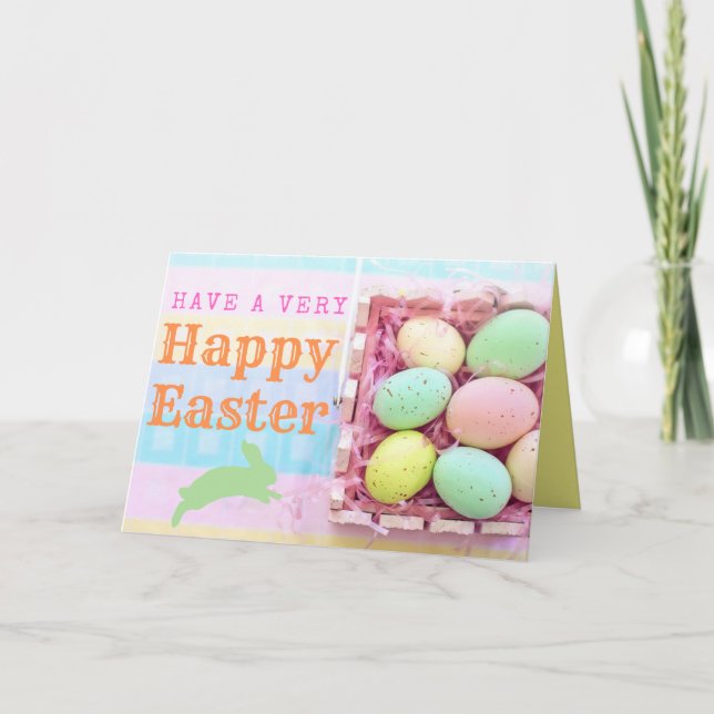 Pastels Happy Easter Card (Front)