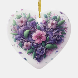 Pastels Scrolly Heart Ornament