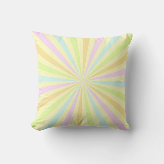 Pastels Spinning Wheel Sun Burst Cushion (Front)