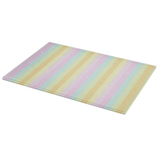 Pastels Vertical Stripes Cutting Board (Corner)
