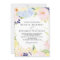 Paster Spring Flowers Wedding Invitation