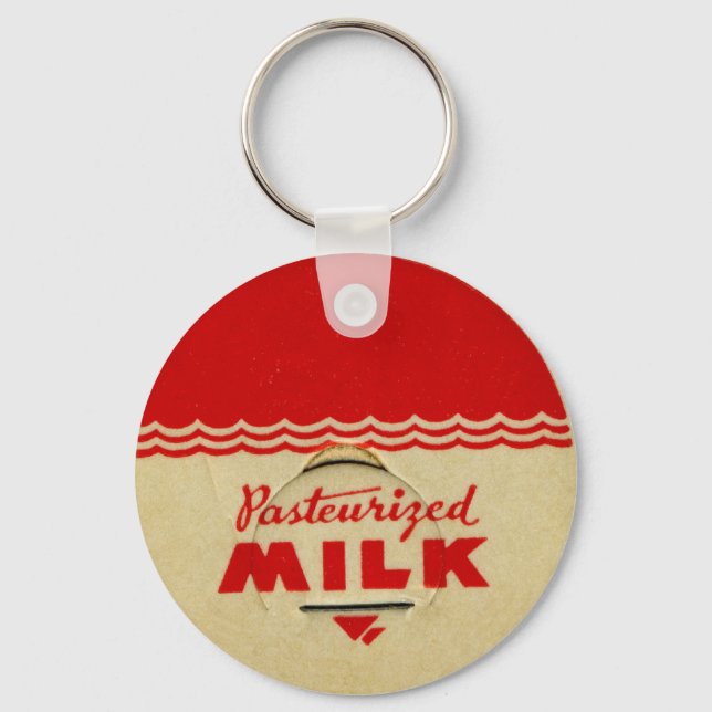 Pasteurised Milk Cap Key Ring (Front)