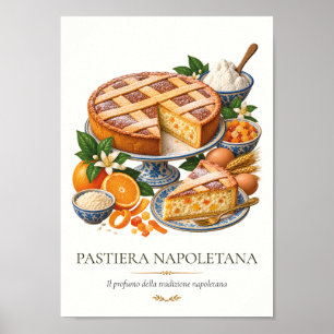 Pastiera Napoletana – Vintage Italian Dessert Poster