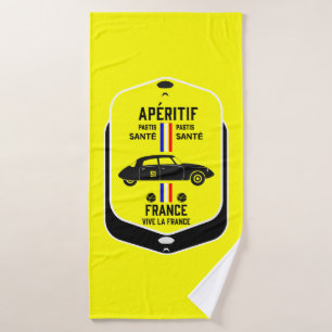 Pastis de Marseille France Bath Towel