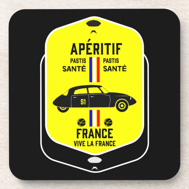 Pastis de Marseille France Coaster (Front)
