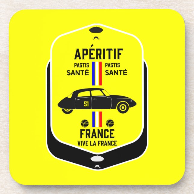 Pastis de Marseille France Coaster (Front)
