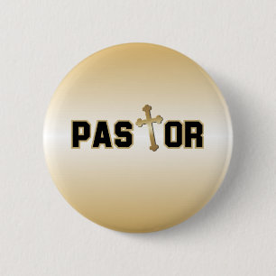 Pastor 6 Cm Round Badge
