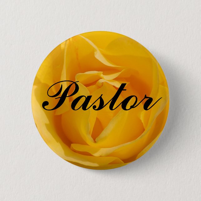 Pastor 6 Cm Round Badge (Front)