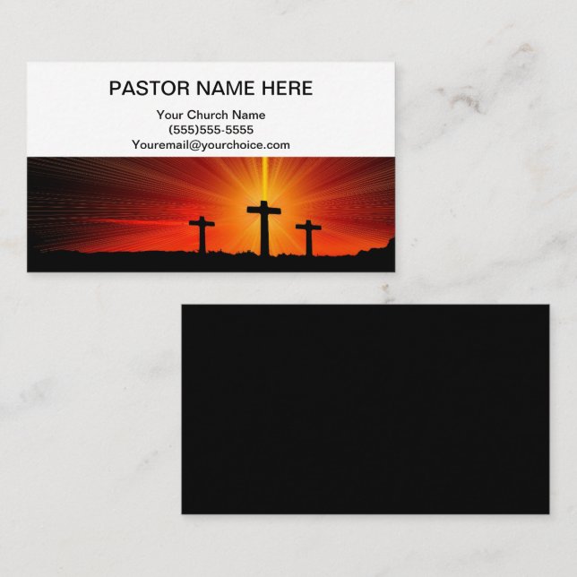 Pastor And Church  Business Card (Front/Back)