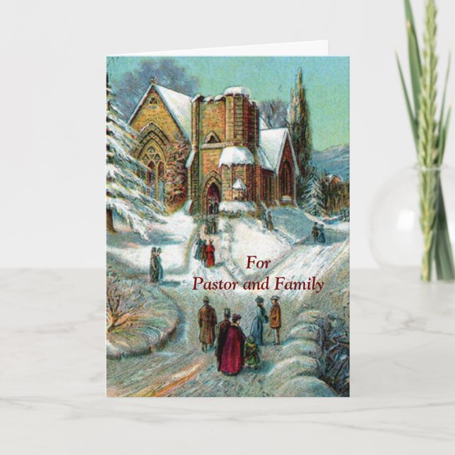 Pastor and Family Church Christmas Card (Front)