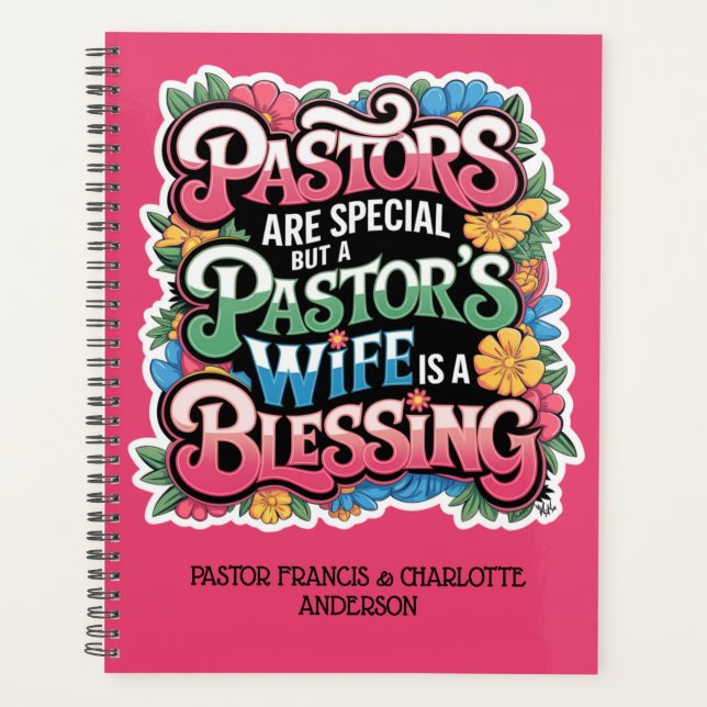 ✝️Pastor and Pastor's Wife Appreciation Gift Names Planner (Front)