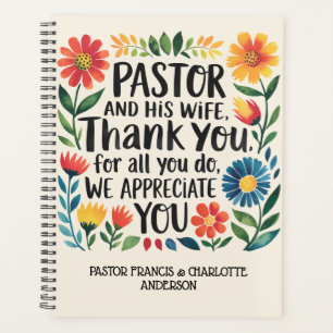 ✝️Pastor and Pastor's Wife Appreciation Gift Names Planner