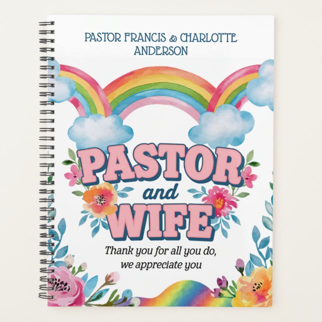 ✝️Pastor and Pastor's Wife Appreciation Gift Names Planner (Front)