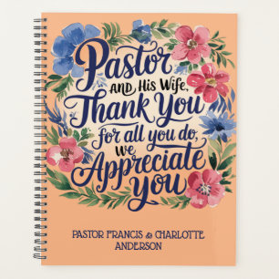 ✝️Pastor and Pastor's Wife Appreciation Gift Names Planner