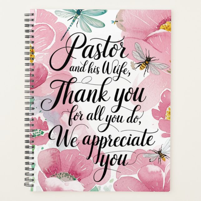 ✝️Pastor and Pastor's Wife Appreciation Gift Names Planner (Front)