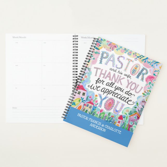 ✝️Pastor and Pastor's Wife Appreciation Gift Names Planner (Display)