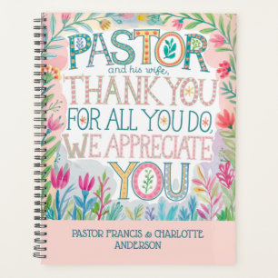 ✝️Pastor and Pastor's Wife Appreciation Gift Names Planner