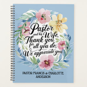 ✝️Pastor and Pastor's Wife Appreciation Gift Names Planner