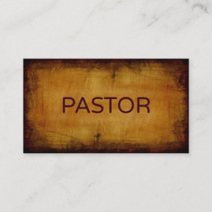 Pastor Antique Brushed Business Card