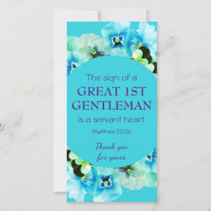Pastor Appreciation 1ST GENTLEMAN Thank You Card