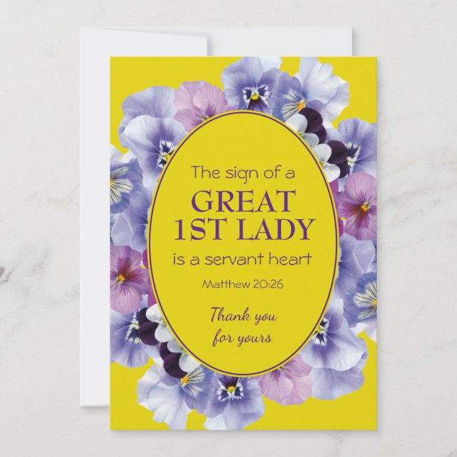 PASTOR APPRECIATION | 1ST LADY | Floral Thank You (Front)
