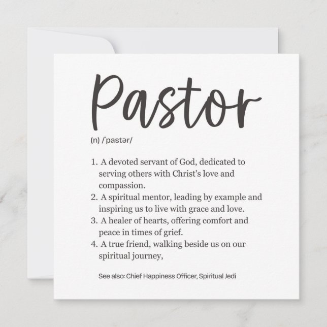 Pastor Appreciation  Card (Front)