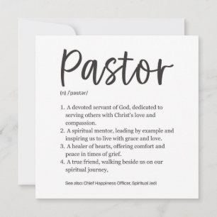 Pastor Appreciation Card