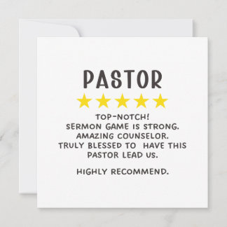 Pastor Appreciation  Card