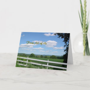 Pastor Appreciation Card, Field and Fence Thank You Card