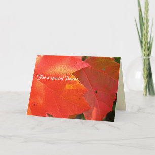Pastor Appreciation Foliage Thank You Card