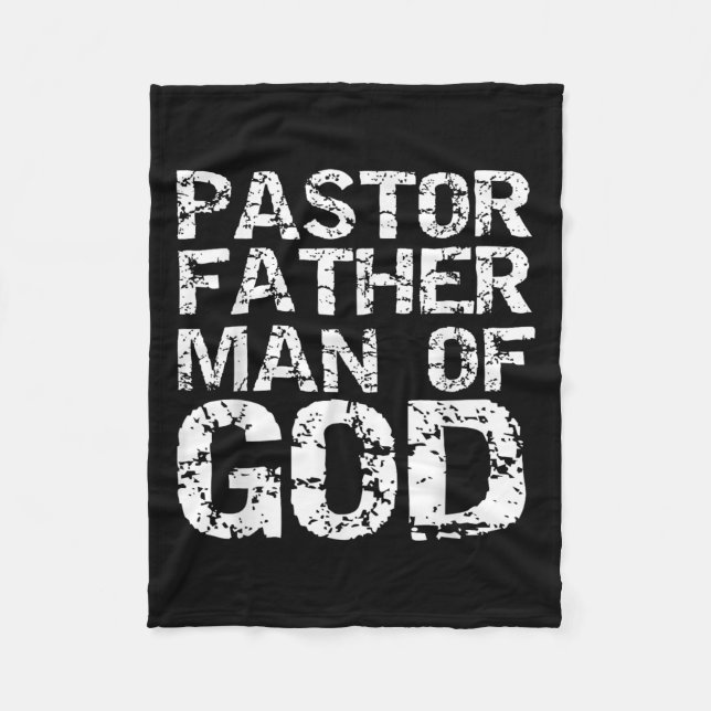 Pastor Appreciation Gift For Dads Pastor Father Ma Fleece Blanket (Front)