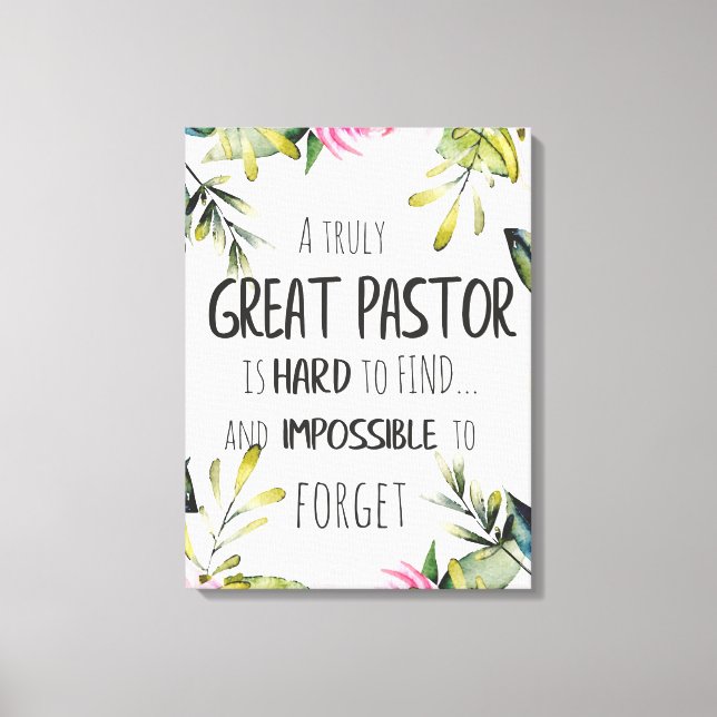 Pastor appreciation Gift Pastor Thank you quote Canvas Print (Front)