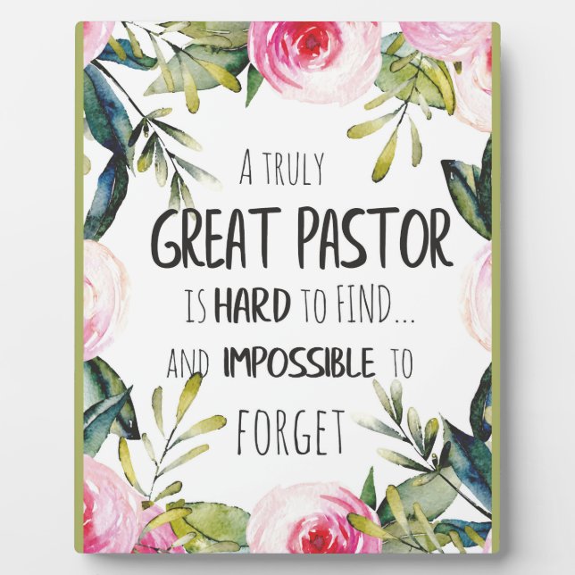 Pastor appreciation Gift Pastor Thank you quote Plaque (Front)