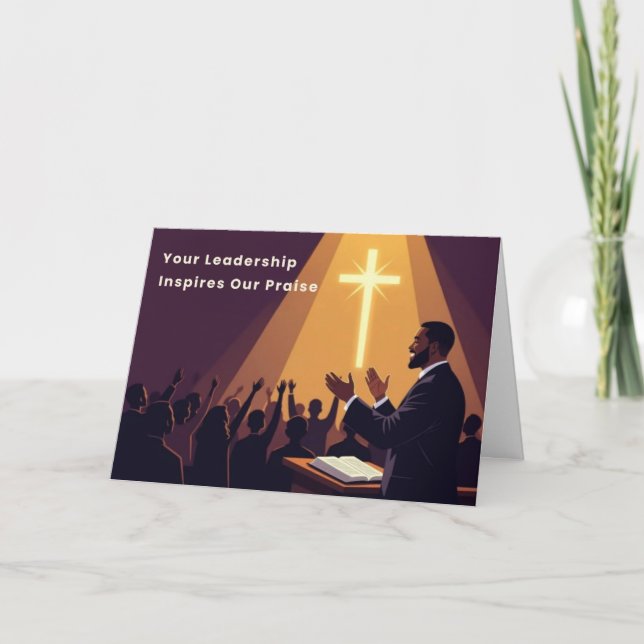 Pastor Appreciation Greeting Card (Front)